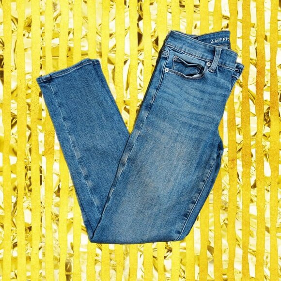 American Eagle Ne(x)t Level Stretch Women Jeans Back Pocket  Detail 4Regular - Picture 1 of 12